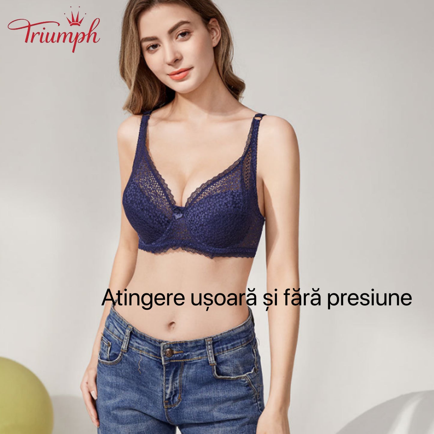 Triumph - Pachet de 3 Sutiene Push-Up Din Dantela Sexy,Ușoară. Confortabil. Respirabil