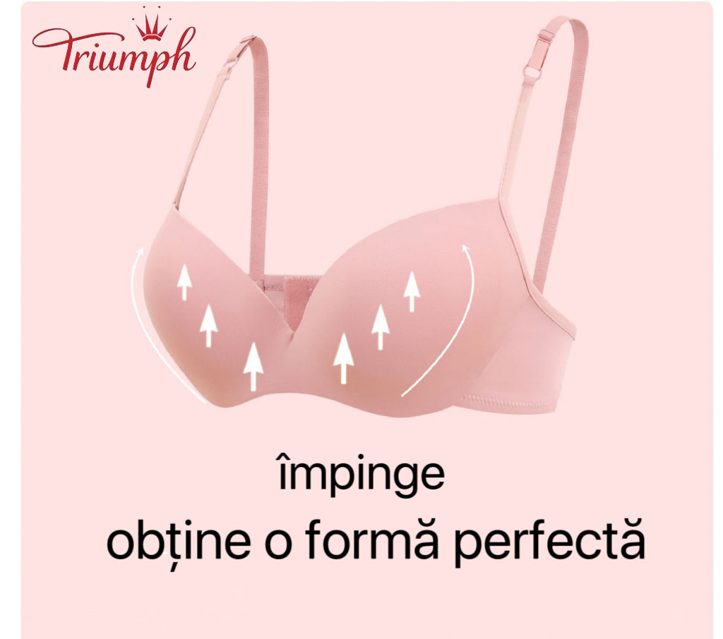 Triumph - Livrare Gratuită,Sutien buretat dama,pachet de 3 Sutien Push-up, respirabil, ușor