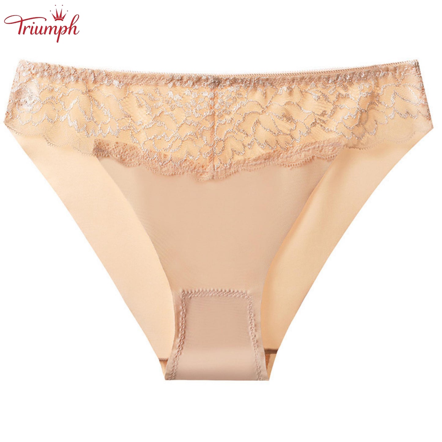 Triumph - Transport Gratuit,Pachet de 4 Chiloți Din Dantelă,Mătase și Bumbac,4 Culori,40-85KG și Peste