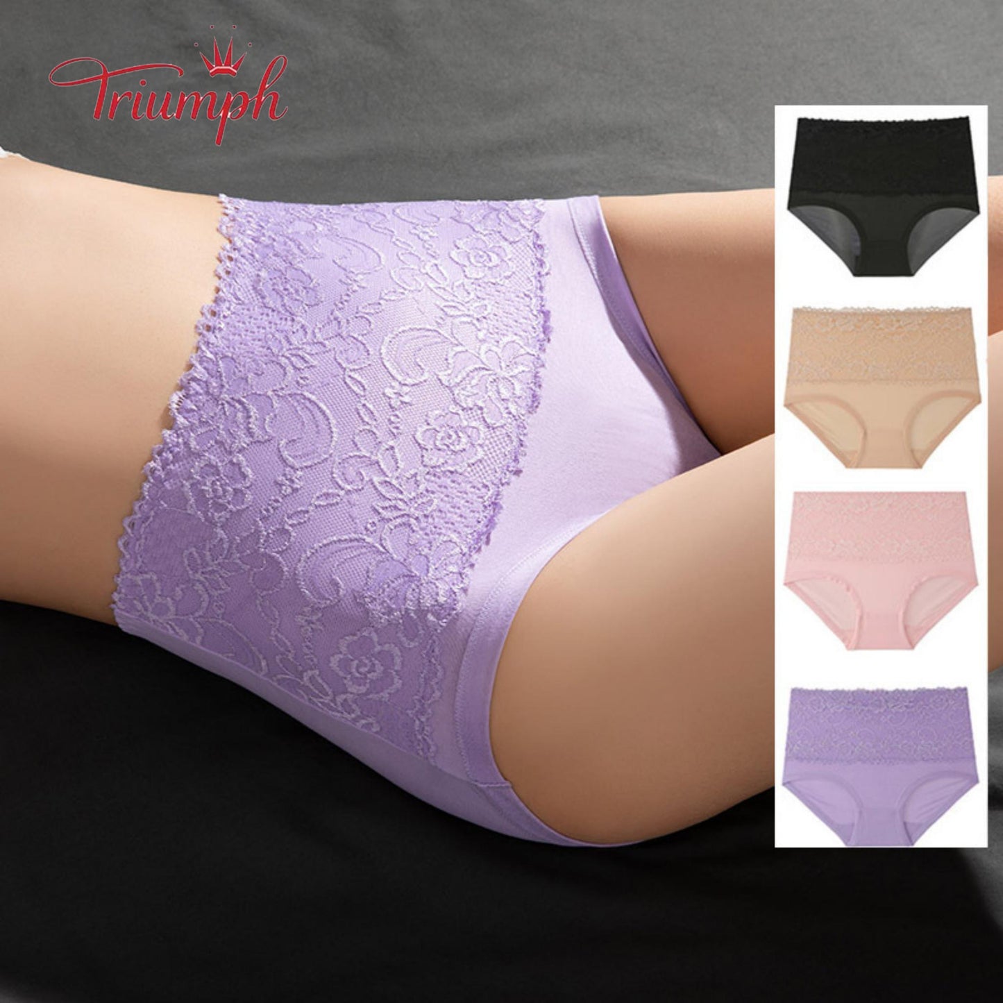 Triumph - Livrare Gratuită,Pachet de 4 Chiloți Din Dantelă, Strânge Burta, Ridicare Fund, Elasticitate Ridicată