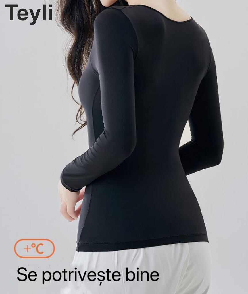 Teyli - Livrare Gratuită,Set de 3 Lenjerie Termică toamnă-iarnă,Conține acid Hialuronic Pentru înfrumusețarea pielii,Lenjerie Termică Extrem de Elastică, Ușoară, Stiințifică și Tehnică