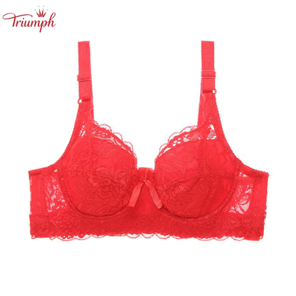 Triumph - Transport gratuit，Pachet de 3 Sutiene Push Up cu Dantela，Moale și Confortabil