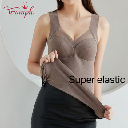 Triumph-Livrare Gratuită,Pachet de 3 Lenjerie Termică，Plus Catifea Tine de Cald，Super elastic，Cu Pernuță Pentru Piept