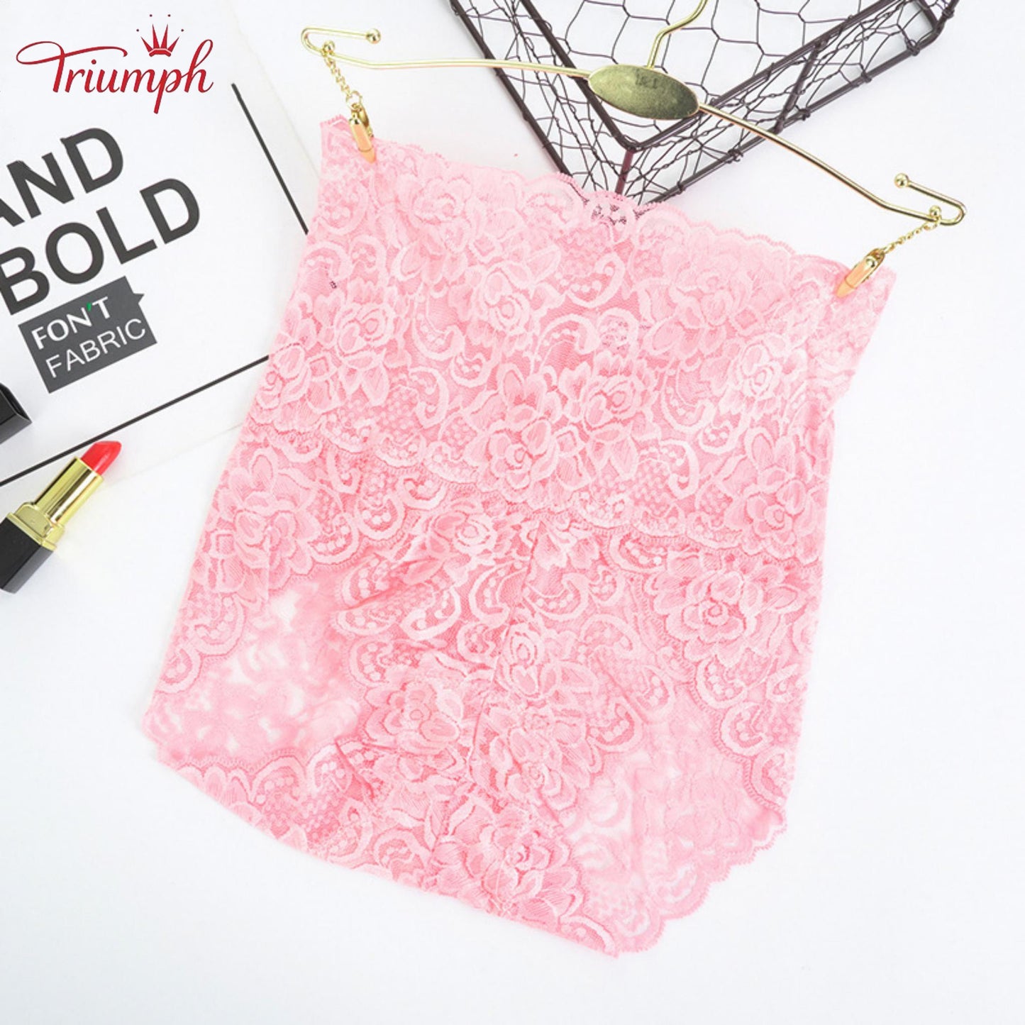 Triumph - Pachet de 4 Chiloți Sexy din Dantelă，Transport Gratuit，Dantela Populara，luxos，Potrivit Pentru 40-110KG