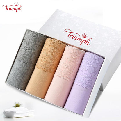 Triumph - Set Chiloti din Dantela 4 Piese，Livrare Gratuită，Potrivit Pentru 40-90 kg