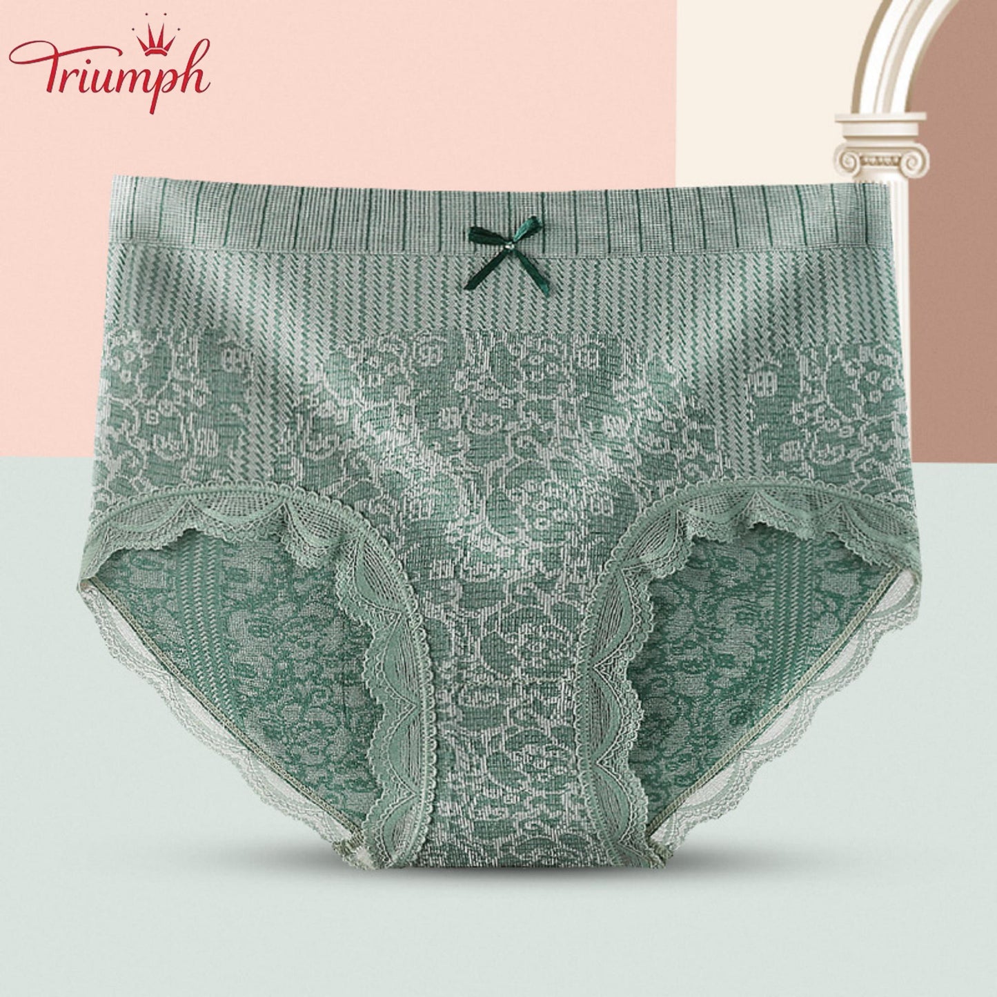 Triumph - Transport Gratuit，4 Perechi de Chiloți Confortabili și Respirabili cu Talie înaltă，Bordura din dantela