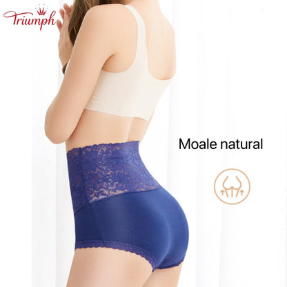 Triumph - Livrare Gratuită，Set de 4 Chiloți Din Dantelă cu Talie înaltă în Formă de V，Confortabil, Moale