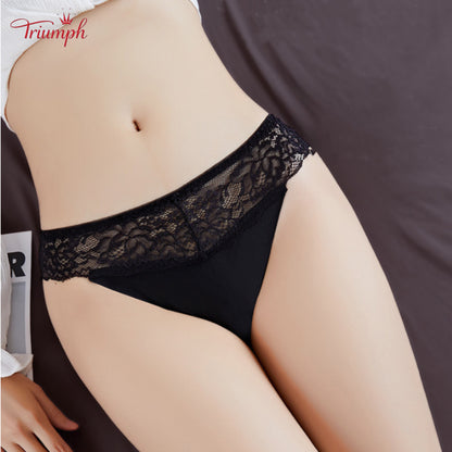 Triumph - Transport Gratuit，Pachet de 4 Chiloți Din Dantelă，Mătase și Bumbac，4 Culori，40-85KG și Peste
