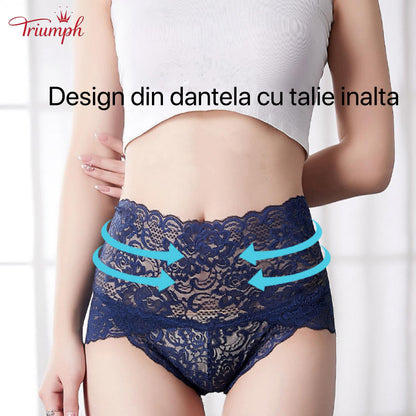 Triumph - Pachet de 4 Chiloți Sexy din Dantelă，Transport Gratuit，Dantela Populara，luxos，Potrivit Pentru 40-110KG