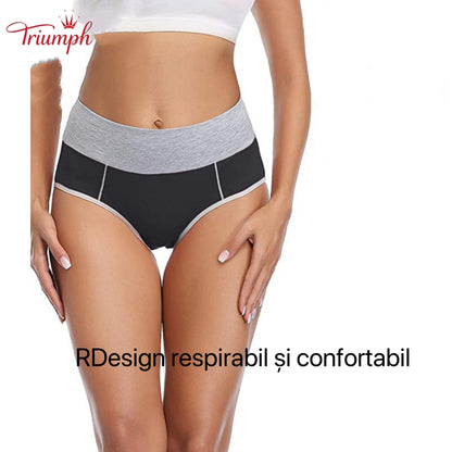 Triumph - Set Lenjerie de Dama 4 Piese，Banda de Chiloți Foarte Elastică , Potrivit Pentru 40-110 KG