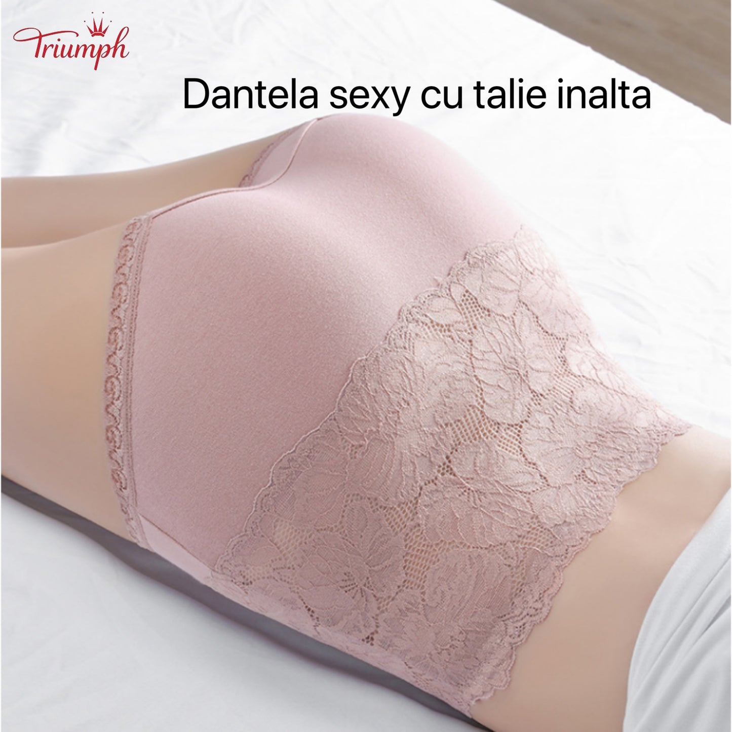 Triumph - Livrare Gratuită , Set de 4 Chiloți Din Dantelă de înaltă Calitate Cu Talie înaltă . Confortabil și Moale