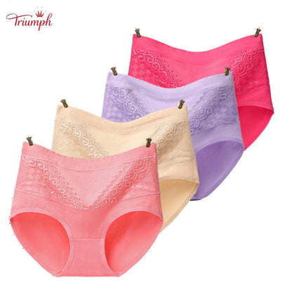 Triumph - 4 Piese De Lenjerie Din Bumbac Pur, Transport Gratuit, Control Burtica, Ridicare Feselor