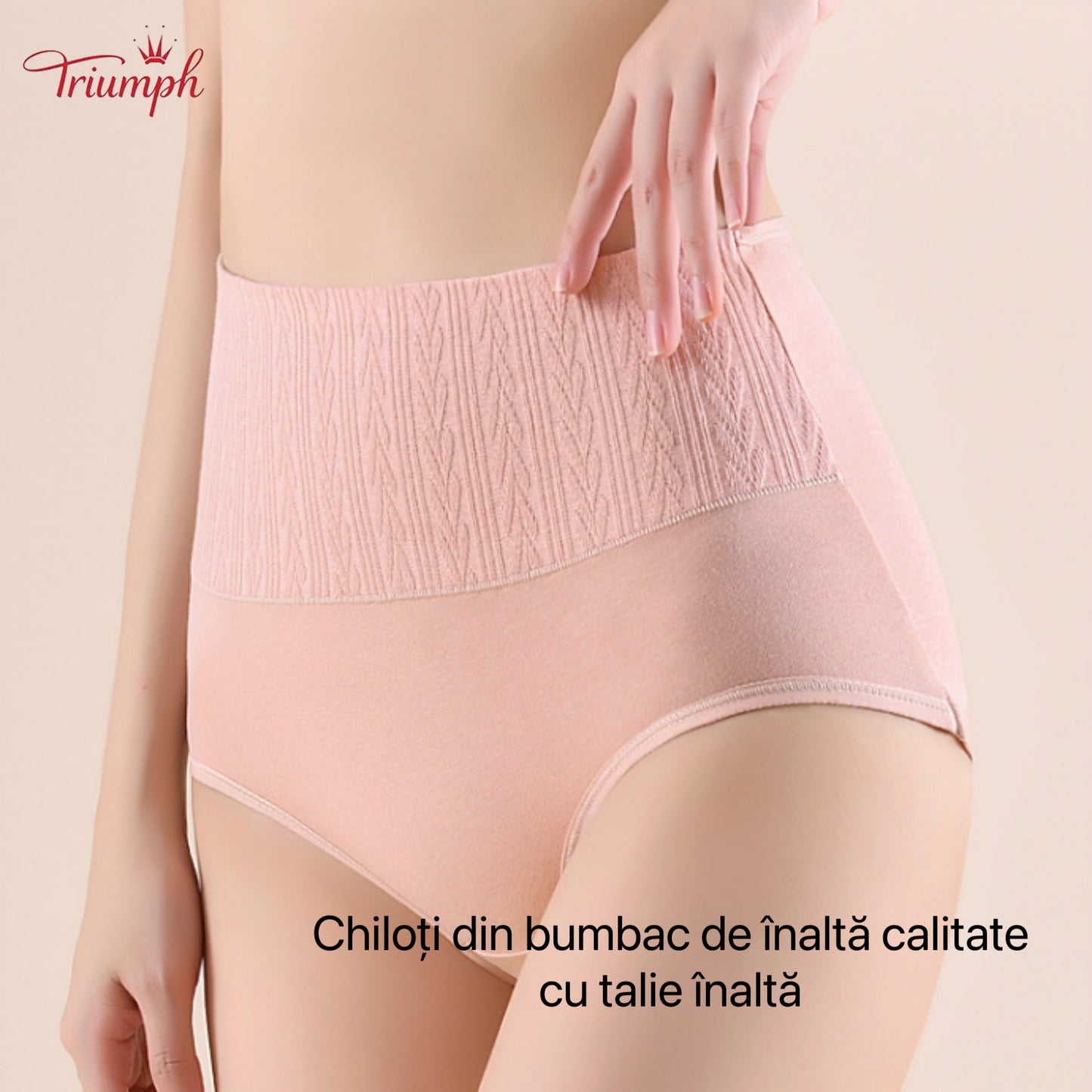 Triumph - Set 4 Chiloți Din Bumbac, Control Burtica, Culori Asortate, Transport Gratuit