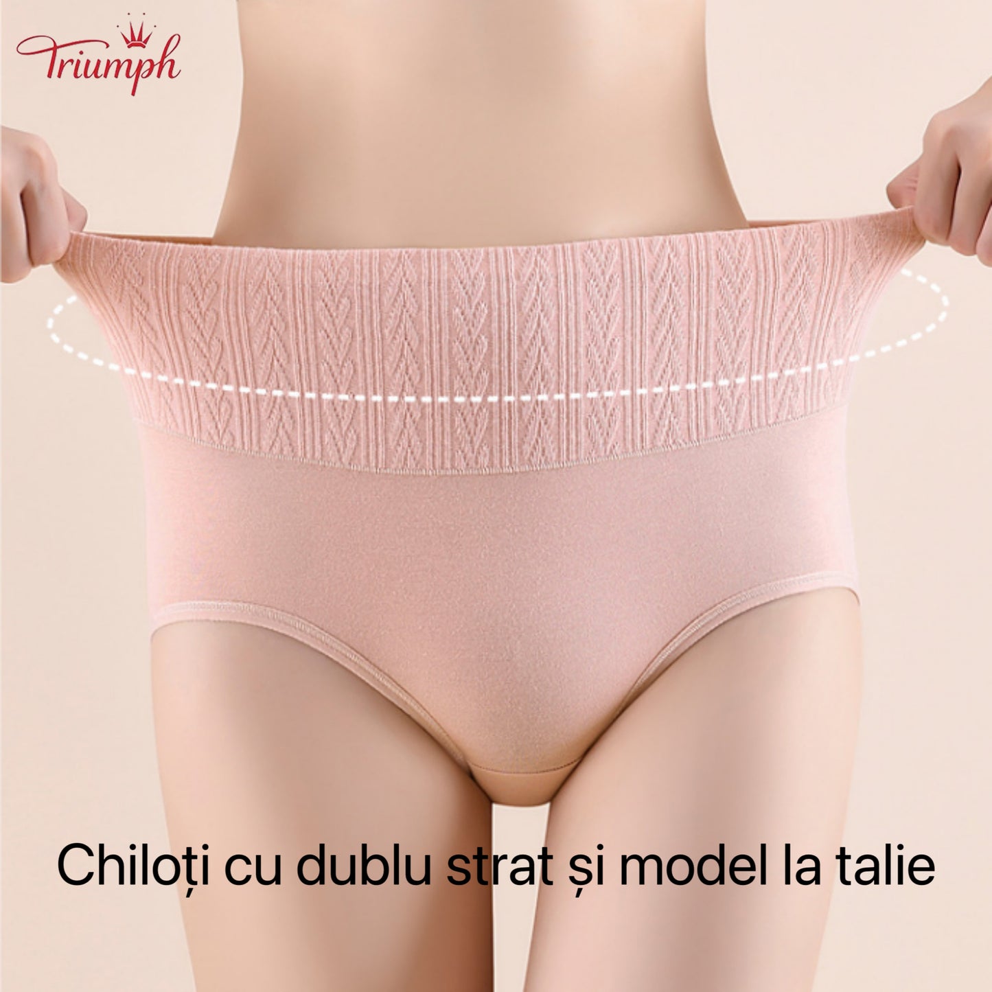 Triumph - Set 4 Chiloți Din Bumbac, Control Burtica, Culori Asortate, Transport Gratuit