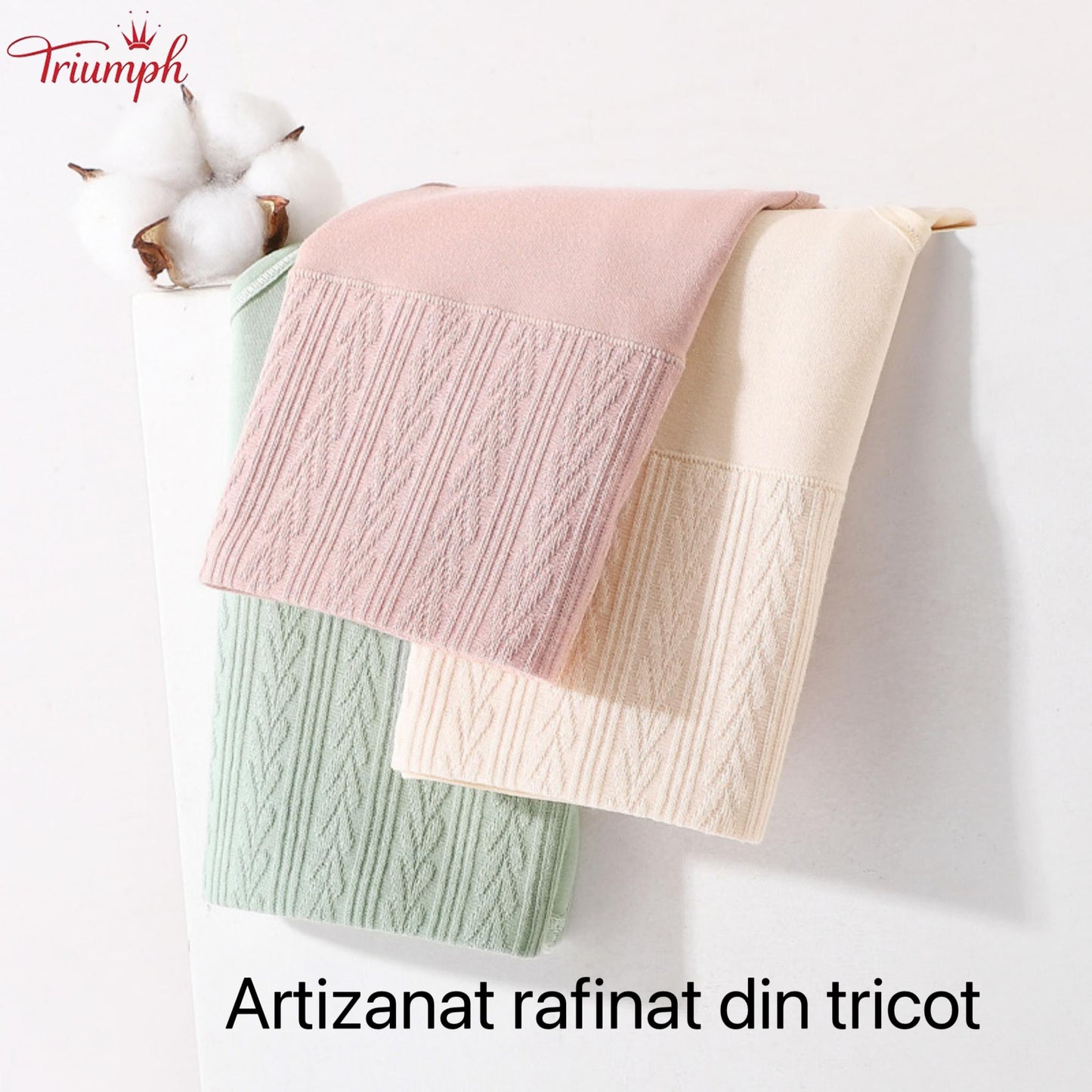 Triumph - Set 4 Chiloți Din Bumbac, Control Burtica, Culori Asortate, Transport Gratuit