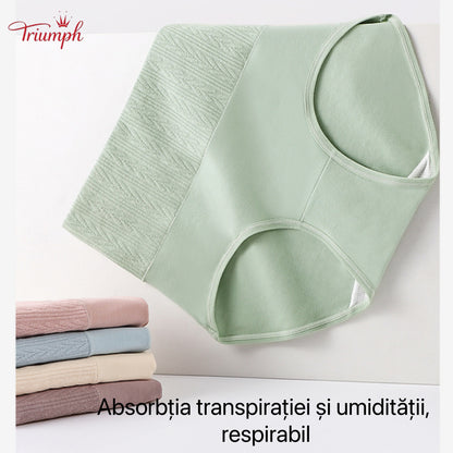 Triumph - Set 4 Chiloți Din Bumbac, Control Burtica, Culori Asortate, Transport Gratuit