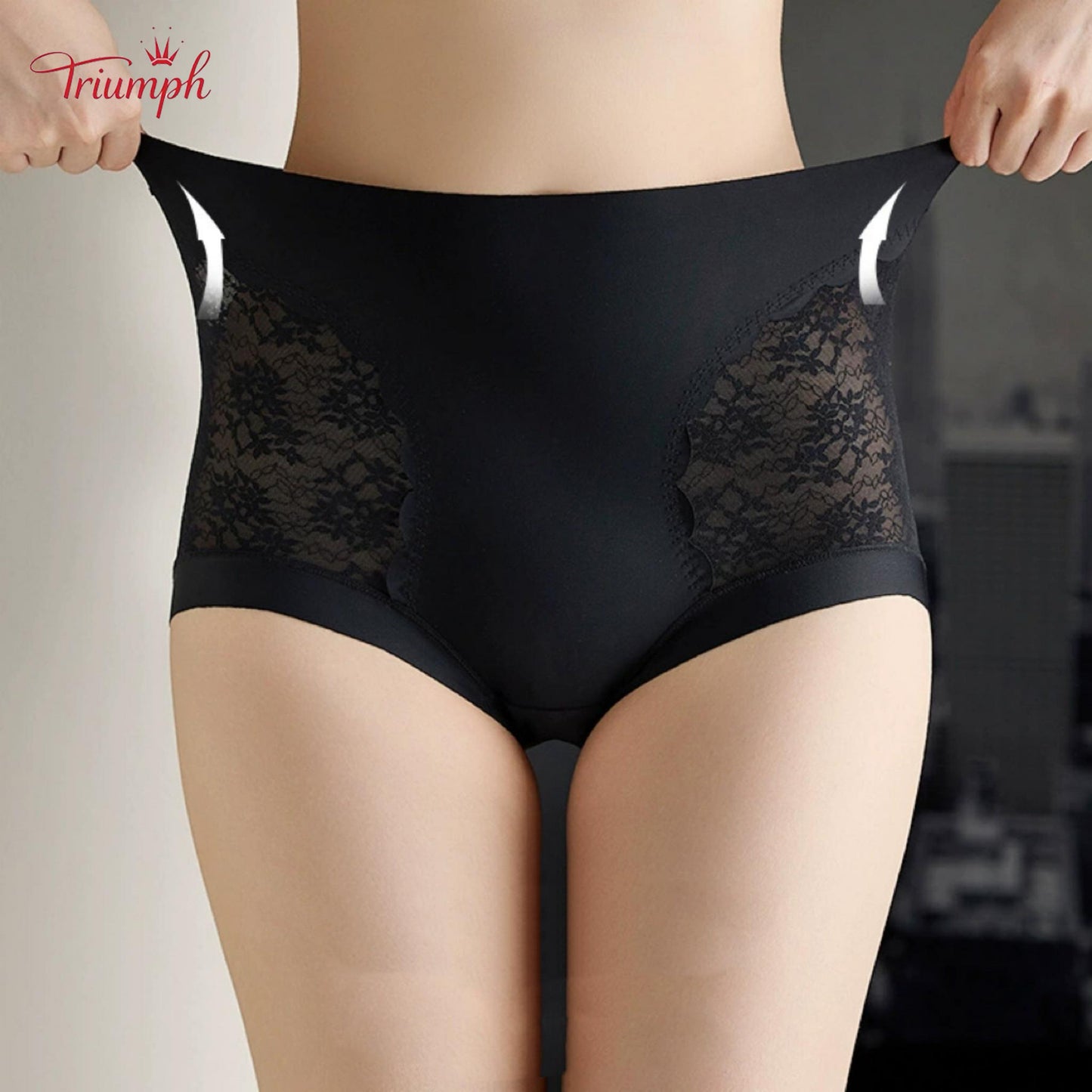 Triumph - Transport Gratuit. Set de 4. Chiloți cu Talie înaltă Din Dantelă de înaltă Calitate
