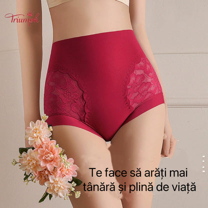 Triumph - Transport Gratuit. Set de 4. Chiloți cu Talie înaltă Din Dantelă de înaltă Calitate