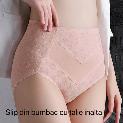 Triumph - Set de 4 Chiloți Premium Din Bumbac cu Talie înaltă, Cu Imprimeu Drăguț de Stea, Livrare Gratuită