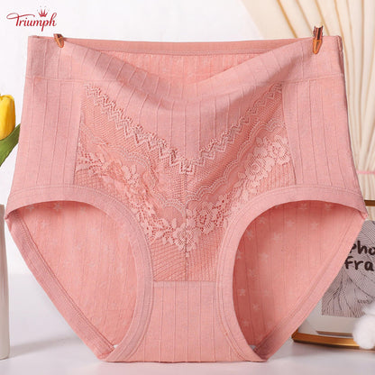 Triumph - 4 Piese De Lenjerie Din Bumbac Pur,  Transport Gratuit, Dungi, Moi