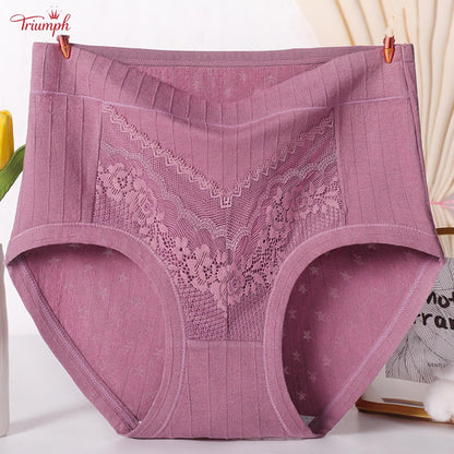 Triumph - 4 Piese De Lenjerie Din Bumbac Pur,  Transport Gratuit, Dungi, Moi