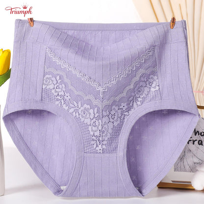 Triumph - 4 Piese De Lenjerie Din Bumbac Pur,  Transport Gratuit, Dungi, Moi