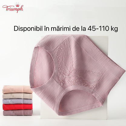 Triumph - 4 Piese De Lenjerie Din Bumbac Pur,  Transport Gratuit, Dungi, Moi