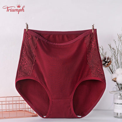 Triumph - Chiloți Din Bumbac cu Talie înaltă, Pachet de 4, Livrare Gratuită. Strânge Abdomenul. Lifting Fesier.