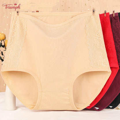 Triumph - Chiloți Din Bumbac cu Talie înaltă, Pachet de 4, Livrare Gratuită. Strânge Abdomenul. Lifting Fesier.