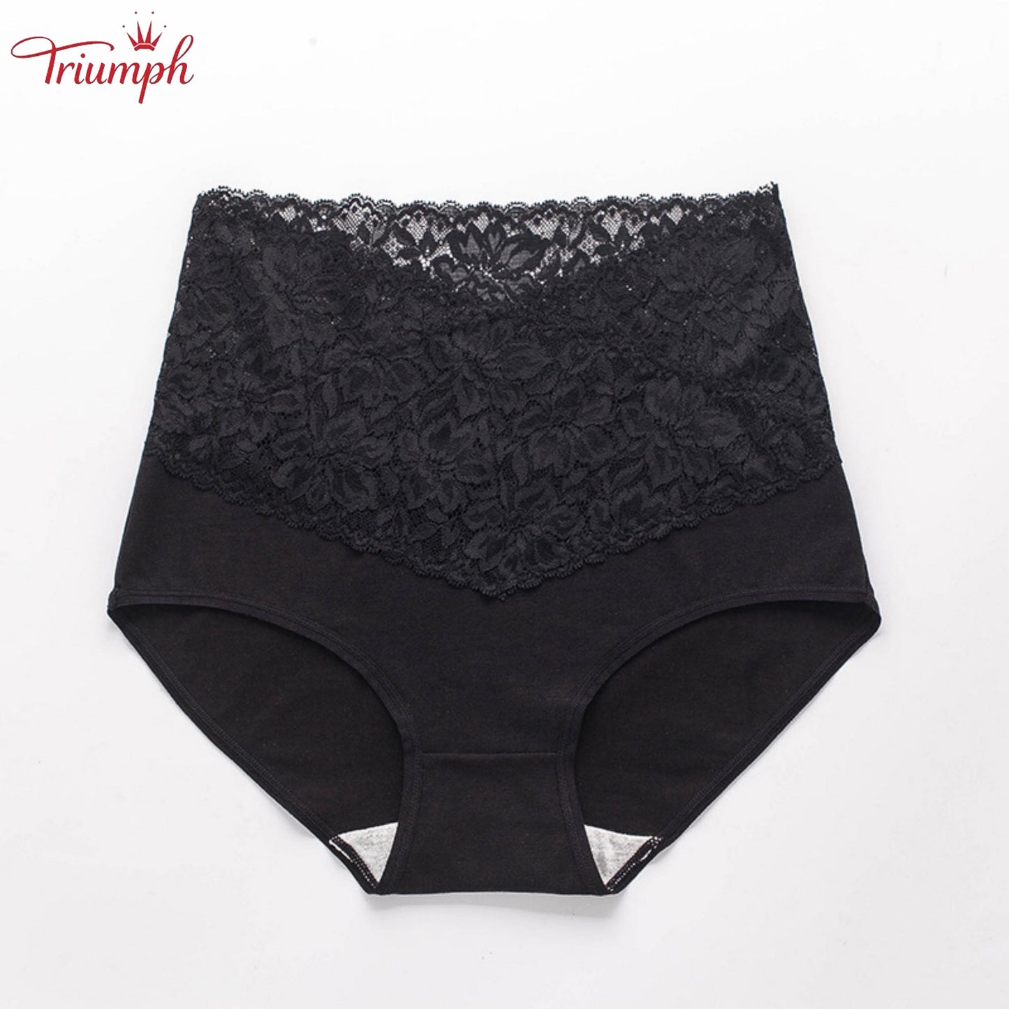 Triumph - Livrare Gratuită，Set de 4 Chiloți Din Dantelă cu Talie înaltă în Formă de V，Confortabil, Moale
