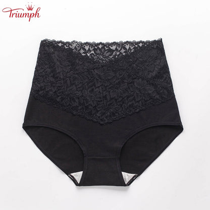 Triumph - Livrare Gratuită，Set de 4 Chiloți Din Dantelă cu Talie înaltă în Formă de V，Confortabil, Moale