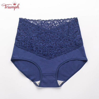 Triumph - Livrare Gratuită，Set de 4 Chiloți Din Dantelă cu Talie înaltă în Formă de V，Confortabil, Moale