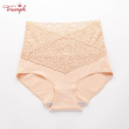 Triumph - Livrare Gratuită，Set de 4 Chiloți Din Dantelă cu Talie înaltă în Formă de V，Confortabil, Moale