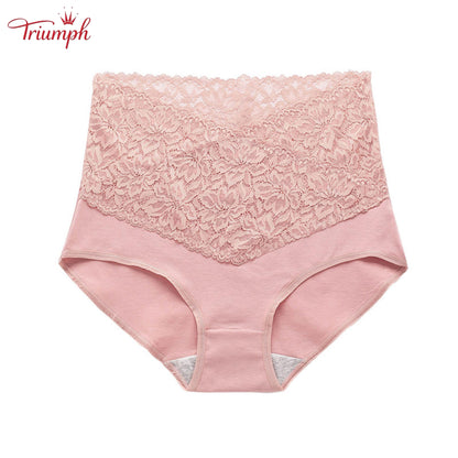 Triumph - Livrare Gratuită，Set de 4 Chiloți Din Dantelă cu Talie înaltă în Formă de V，Confortabil, Moale