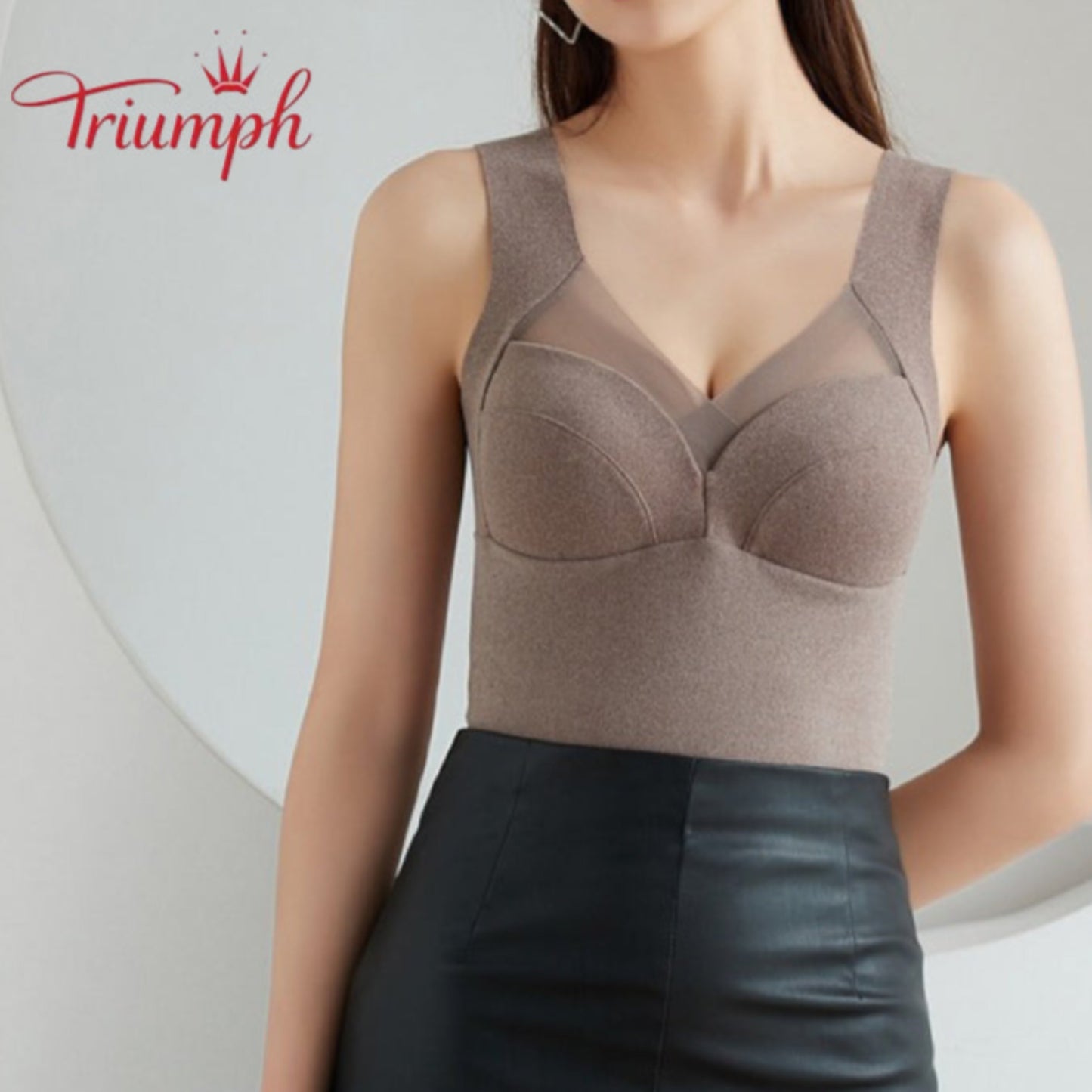 Triumph-Livrare Gratuită,Pachet de 3 Lenjerie Termică，Plus Catifea Tine de Cald，Super elastic，Cu Pernuță Pentru Piept