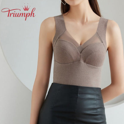 Triumph-Livrare Gratuită,Pachet de 3 Lenjerie Termică，Plus Catifea Tine de Cald，Super elastic，Cu Pernuță Pentru Piept
