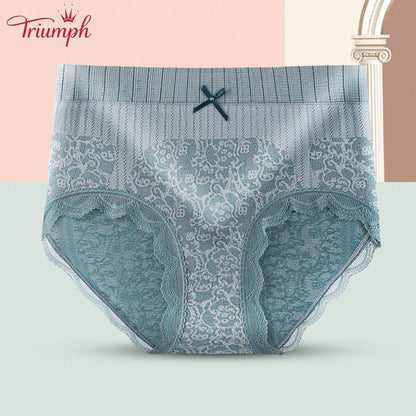 Triumph - Transport Gratuit，4 Perechi de Chiloți Confortabili și Respirabili cu Talie înaltă，Bordura din dantela