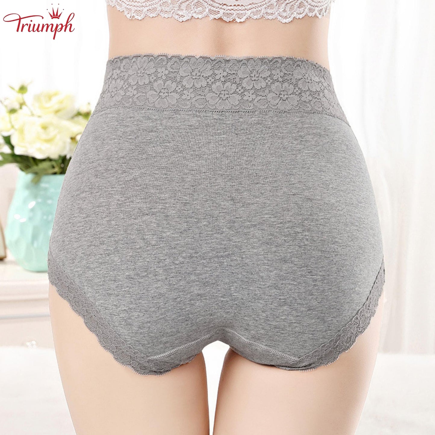 Triumph - Set Chiloti din Dantela 4 Piese，Livrare Gratuită，Potrivit Pentru 40-90 kg