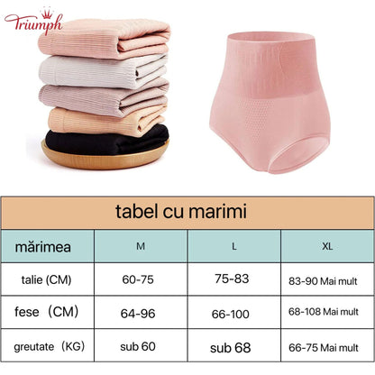 Triumph - Livrare Gratuită,Pachet de 5 articole de modelare pentru femei, lenjerie termică de damă,model pentru corp pentru controlul burticii, sub rochie, lenjerie de corp din grafen cu talie mijlocie extra fermă, chiloți sexy