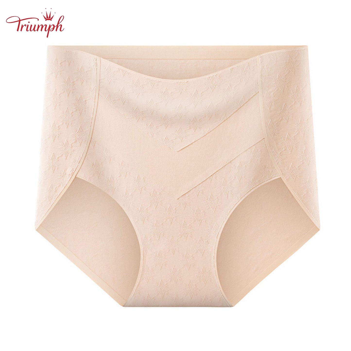 Triumph - Set de 4 Chiloți Premium Din Bumbac cu Talie înaltă, Cu Imprimeu Drăguț de Stea, Livrare Gratuită