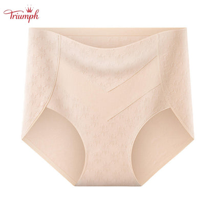 Triumph - Set de 4 Chiloți Premium Din Bumbac cu Talie înaltă, Cu Imprimeu Drăguț de Stea, Livrare Gratuită