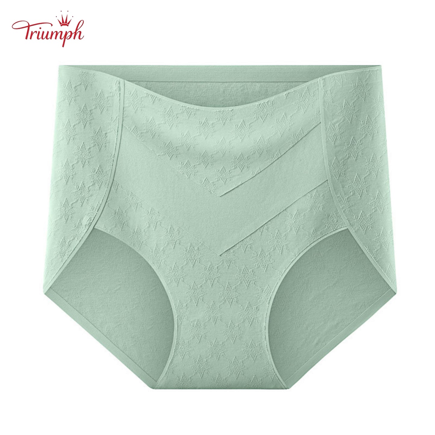 Triumph - Set de 4 Chiloți Premium Din Bumbac cu Talie înaltă, Cu Imprimeu Drăguț de Stea, Livrare Gratuită