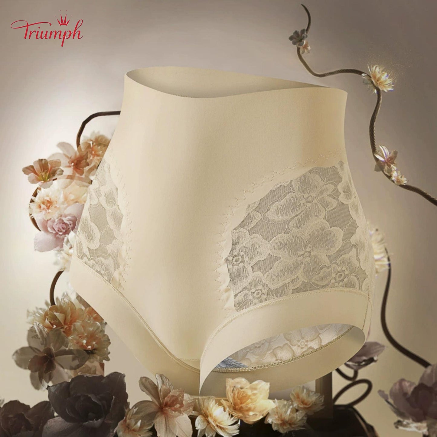 Triumph - Transport Gratuit. Set de 4. Chiloți cu Talie înaltă Din Dantelă de înaltă Calitate