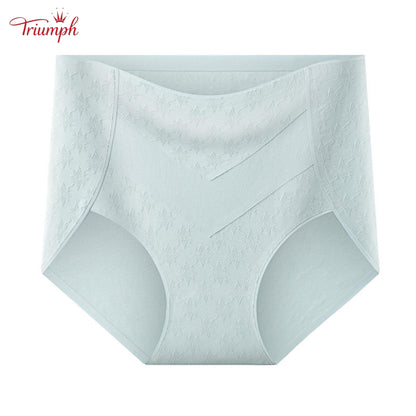 Triumph - Set de 4 Chiloți Premium Din Bumbac cu Talie înaltă, Cu Imprimeu Drăguț de Stea, Livrare Gratuită