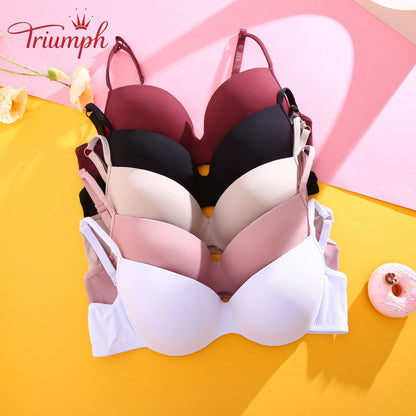 Triumph - Livrare Gratuită,Sutien buretat dama，pachet de 3 Sutien Push-up, respirabil, ușor