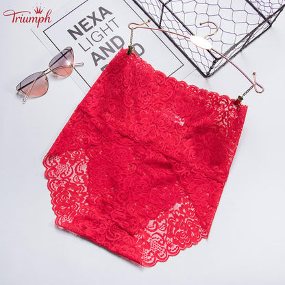 Triumph - Pachet de 4 Chiloți Sexy din Dantelă，Transport Gratuit，Dantela Populara，luxos，Potrivit Pentru 40-110KG