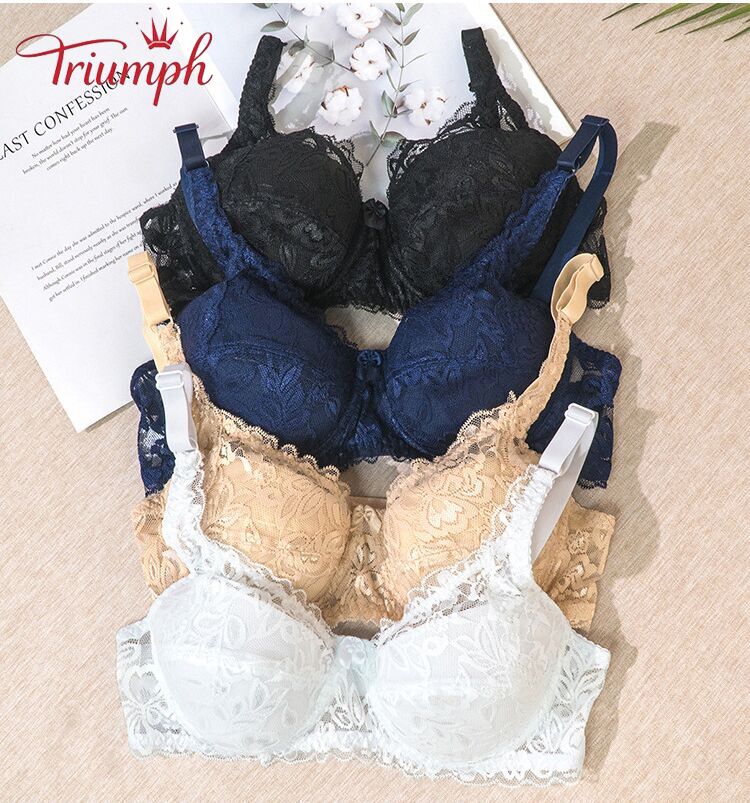 Triumph - Livrare Gratuită,Sutien pachet de 3，Sutien Push Up din dantela Sexy de Marime Mare nou