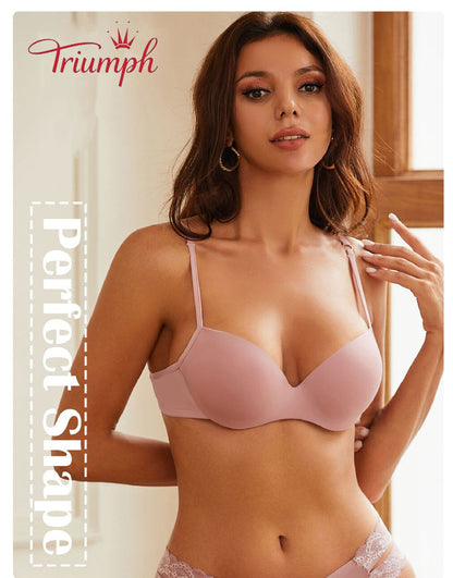 Triumph - Livrare Gratuită,Sutien buretat dama，pachet de 3 Sutien Push-up, respirabil, ușor