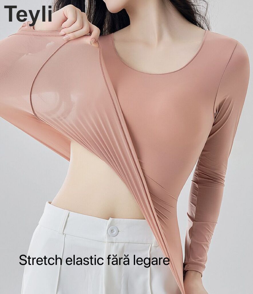 Teyli - Livrare Gratuită,Set de 3 Lenjerie Termică toamnă-iarnă，Conține acid Hialuronic Pentru înfrumusețarea pielii，Lenjerie Termică Extrem de Elastică, Ușoară, Stiințifică și Tehnică