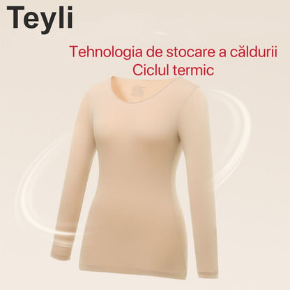 Teyli - Livrare Gratuită,Set de 3 Lenjerie Termică toamnă-iarnă，Conține acid Hialuronic Pentru înfrumusețarea pielii，Lenjerie Termică Extrem de Elastică, Ușoară, Stiințifică și Tehnică